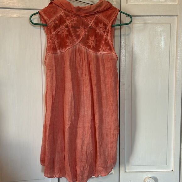 Free People Cotton blouse with sheer lace back - Size XS - Picture 5 of 7